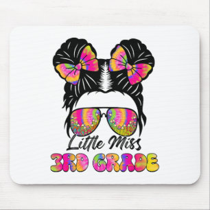 Little Miss Second 3rd Grade Girl Messy Bun Ck To Mouse Mat