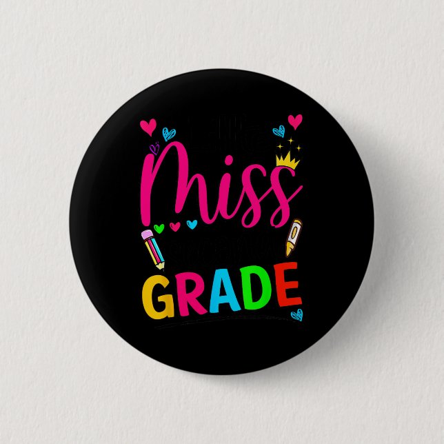 Little Miss Second Grade Back To School Second Gra 6 Cm Round Badge (Front)