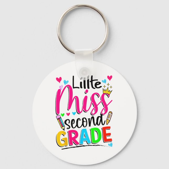 Little Miss Second Grade Ck To School Second Grade Key Ring (Front)