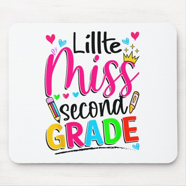 Little Miss Second Grade Ck To School Second Grade Mouse Mat (Front)