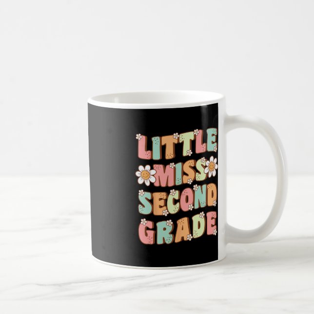 Little Miss Second Grade Cute Groovy First Day of  Coffee Mug (Right)