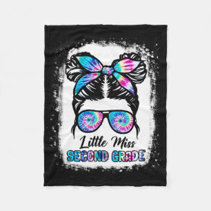 Little Miss Second Grade Girl Ck To School 2nd Gra Fleece Blanket