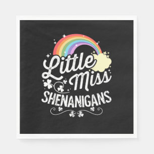 Little Miss Shenanigans for Girls and Women St Pat Napkin