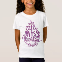 Little Miss Thankful Girl's Cute Thanksgiving