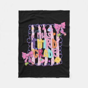 Little Miss Third Grade First Day Of 3rd Grade Coq Fleece Blanket
