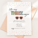Little Miss Threenager 3rd Birthday Invitation<br><div class="desc">Thanks for checking out one of Calla Moon Studio's best sellers -- this cheerful rainbow "Little Miss Threenager" invitation. With the cheerful colours and sassy sunglasses,  this invitation is the perfect way to celebrate your little threenager's third birthday!</div>