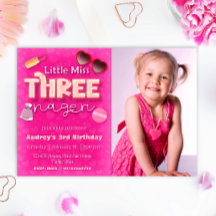 Little Miss Threenager - Girl 3rd Birthday