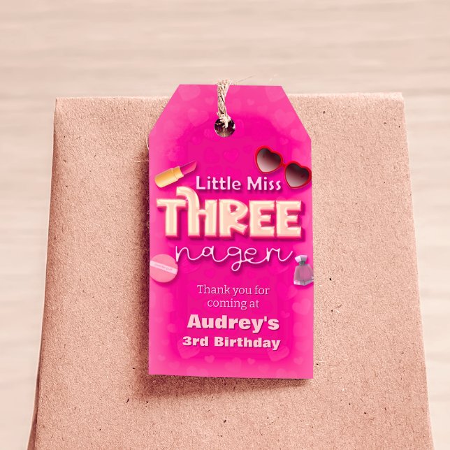 Little Miss Threenager - Girl 3rd Gift Tag (Little Miss Threenager - Girl 3rd Gift Tag)