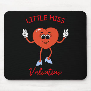 Little Miss Valentine Cute Candy Heart Girls Women Mouse Mat