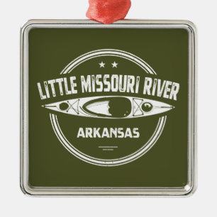 Little Missouri River Arkansas Kayaking Metal Tree Decoration