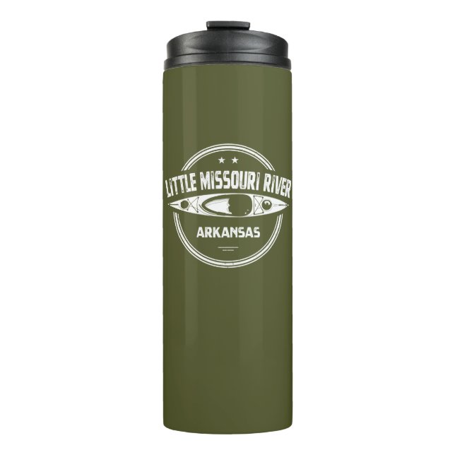 Little Missouri River Arkansas Kayaking Thermal Tumbler (Front)