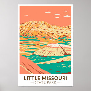 Little Missouri State Park North Dakota Vintage  Poster