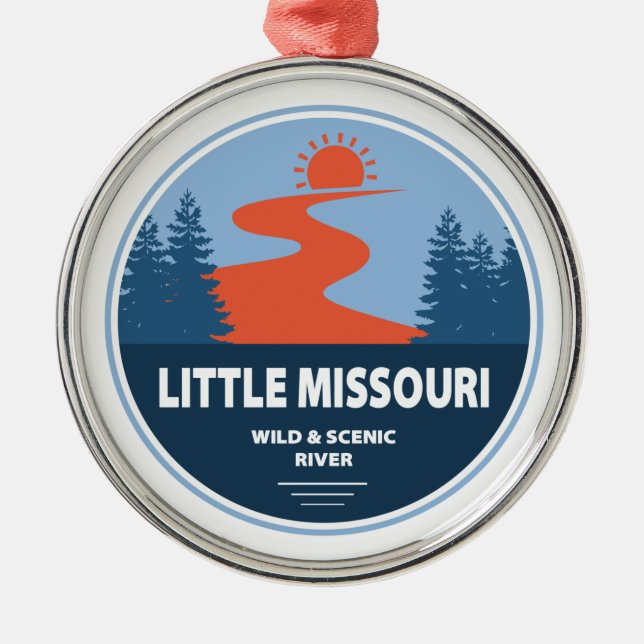 Little Missouri Wild And Scenic River Arkansas Metal Tree Decoration (Front)