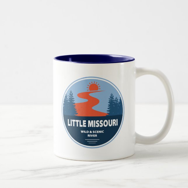 Little Missouri Wild And Scenic River Arkansas Two-Tone Coffee Mug (Right)