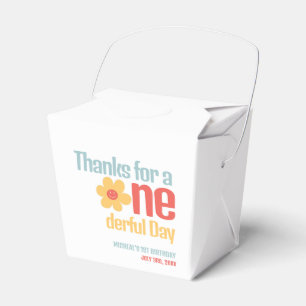 Little Mister Onederful Groovy First Birthday Favour Box