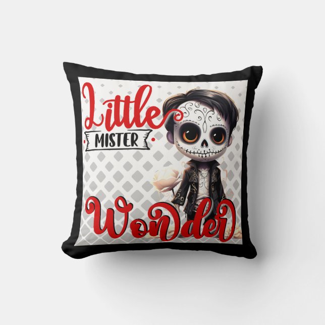 Little Mister _ Sugar Skull  Cushion (Front)