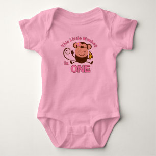 Little Monkey 1st Birthday Girl Infant Creeper