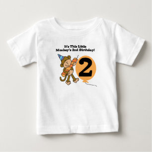Little Monkey 2nd Birthday Baby T-Shirt