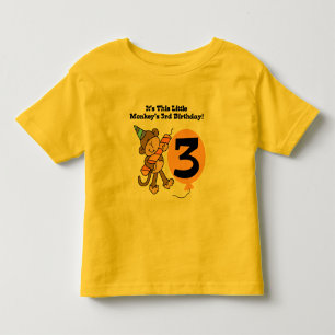 Little Monkey 3rd Birthday Tshirts and Gifts