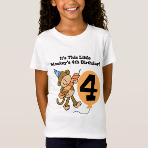 Little Monkey 4th Birthday Tshirts and Gifts