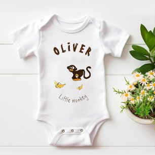 Little monkey baby bodysuit