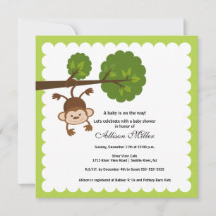Little Monkey Baby Shower Invitation