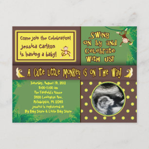 Little Monkey Baby Shower Invitation
