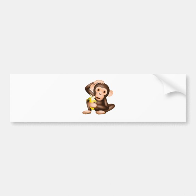 Little monkey bumper sticker (Front)