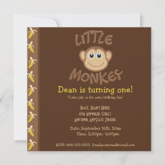 Little Monkey Invitation