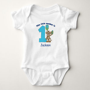 Little Monkey Kids 1st Birthday Personalised Baby Bodysuit