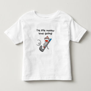Little Monkey Loves Golfing Toddler T-Shirt