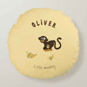 Little monkey round cushion