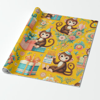 Little Monkey Wrapping Paper