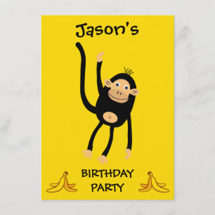 Little Monkeys Birthday Party Enclosure Card
