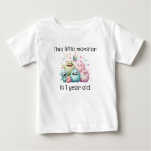 Little Monster 1st Birthday Baby T-Shirt