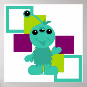Little Monster Alien Creature Poster