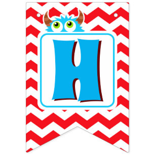 Little Monster Bash Party Banner Editable