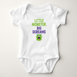 Little Monster, Big Screams Baby Bodysuit