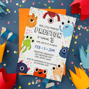 Little Monster Birthday Party for All Ages Invitation