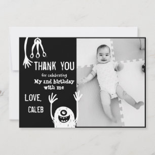 Little Monster Birthday Thank You Card