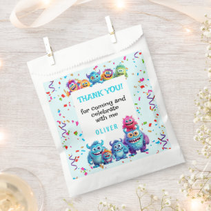 Little Monster Boy Colourful Birthday Favour Bags