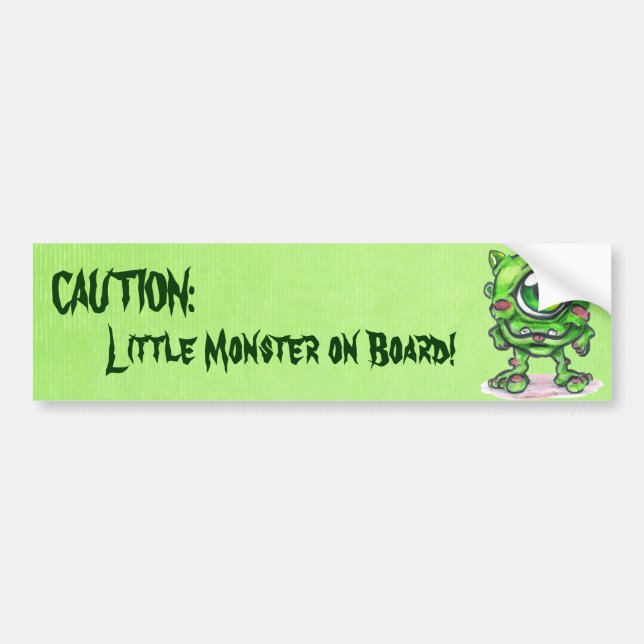 Little Monster Bumper Sticker (Front)