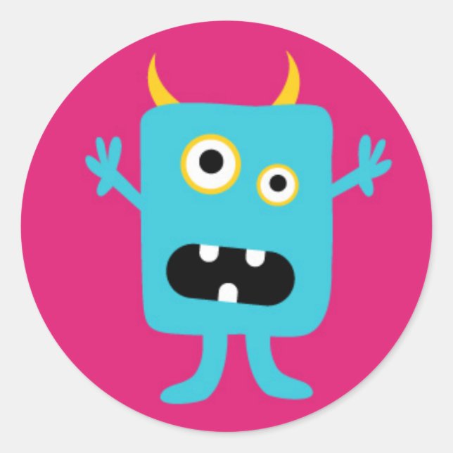 Little Monster Classic Round Sticker (Front)