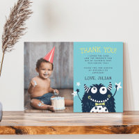 Little Monster | Flat Thank You Photo Card