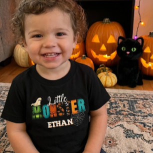 little Monster Halloween 2026personalized toddler Baby T-Shirt