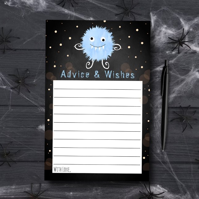 Little Monster Halloween Baby Shower Advice (Creator Uploaded)