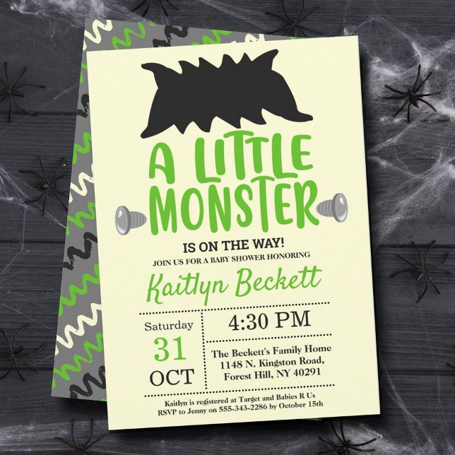 Little Monster Halloween Baby Shower Invitation (Creator Uploaded)