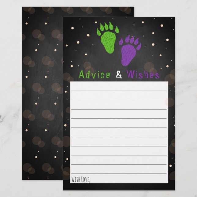 Little Monster Halloween Gender Reveal Party (Front/Back)