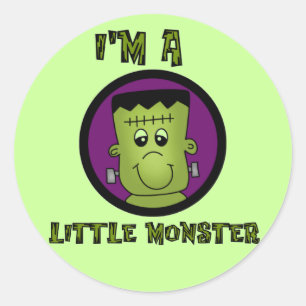 Little Monster Halloween Tshirts and gifts Classic Round Sticker