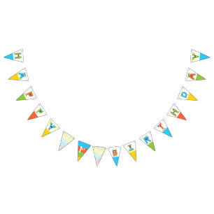 Little Monster Happy Birthday Party Decor Bunting